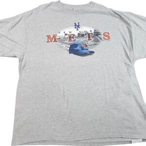 New York Mets Shirt Mens 2XL Gray MLB Baseball VF Imagewear Graphic Tee